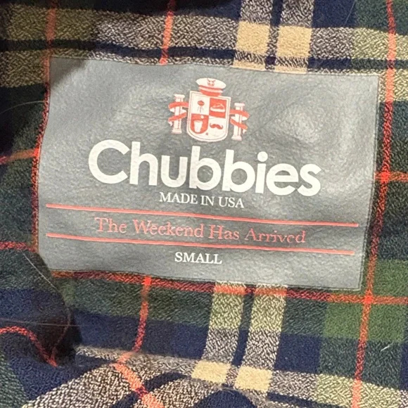 Chubbies Waxed Flannel Lined Casual Shorts - Picture 5 of 6